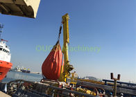 Steel Telescopic Boom Crane , Hydraulic Marine Pedestal Crane Loading Cargoes