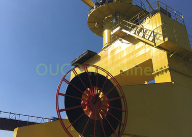 Electrical Marine Harbour Crane Long Range , Shipyard Port Machine Yellow